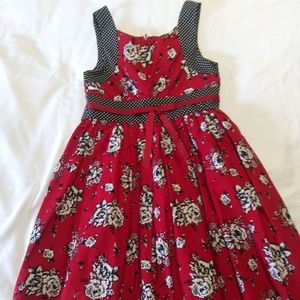 Size 10 red and black Bonnie Jean dress